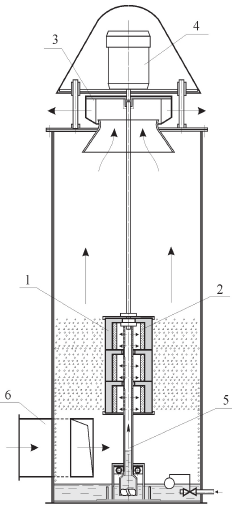 Схема аппарата для доувлажнения воздуха промышленных помещений