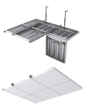 Охлаждающие модули для металлических подвесных потолков