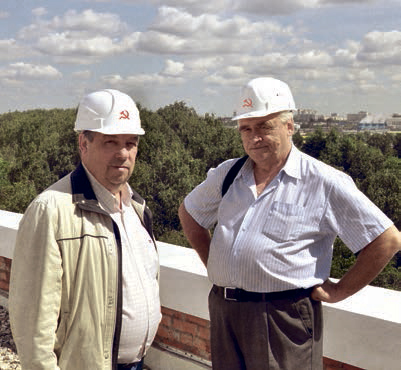 С. А. Козлов (слева) и С. Б. Фотькин