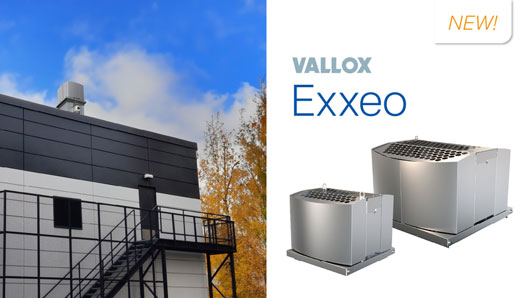 Vallox Exxeo – серия современных и элегантных крышных вентиляторов