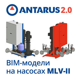 BIM-модели установок ANTARUS 2.0 на энергоэффективных насосах MLV-II