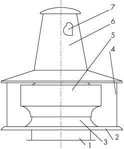 Принципиальная схема крышного радиального вентилятора