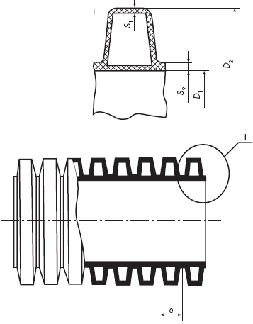Схема полиэтиленовой трубы с двойной стенкой
