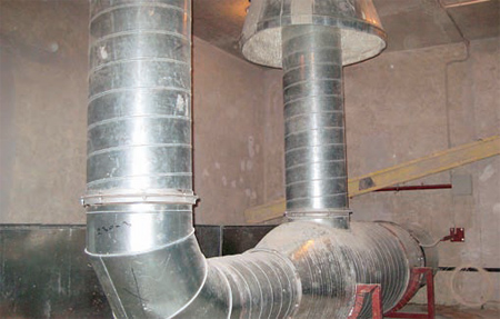 Эжекторная установка в венткамере 22-этажной секции корпуса К-4, в которой производились замеры