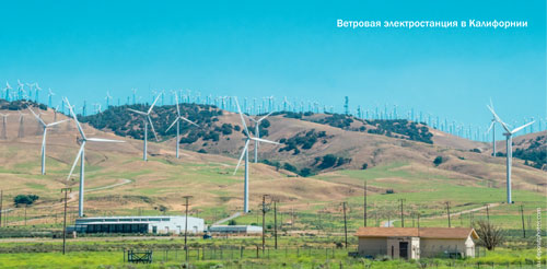 Ветровая электростанция в Калифорнии